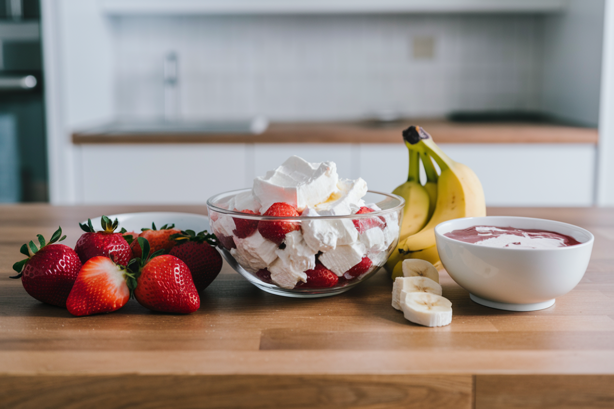 Strawberry Banana Cheesecake Salad