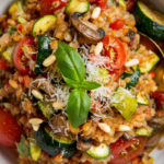 Farro with Blistered Tomatoes and Pesto