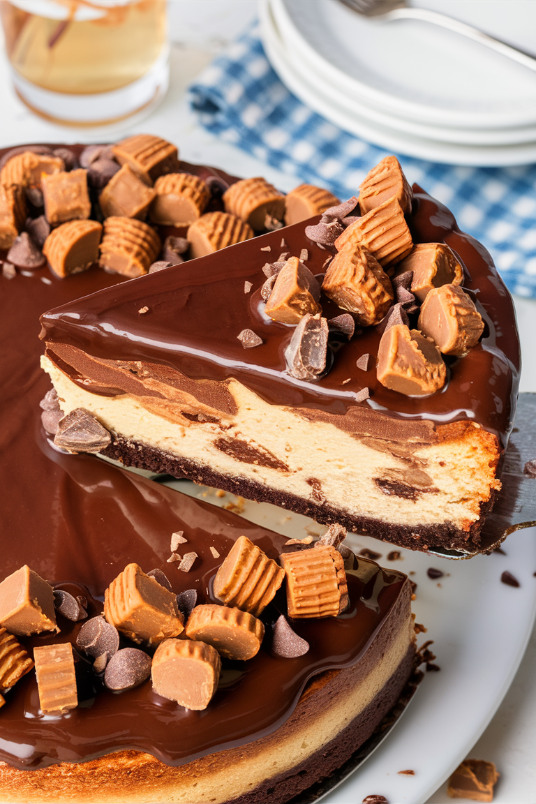 reeses caramel cheesecake